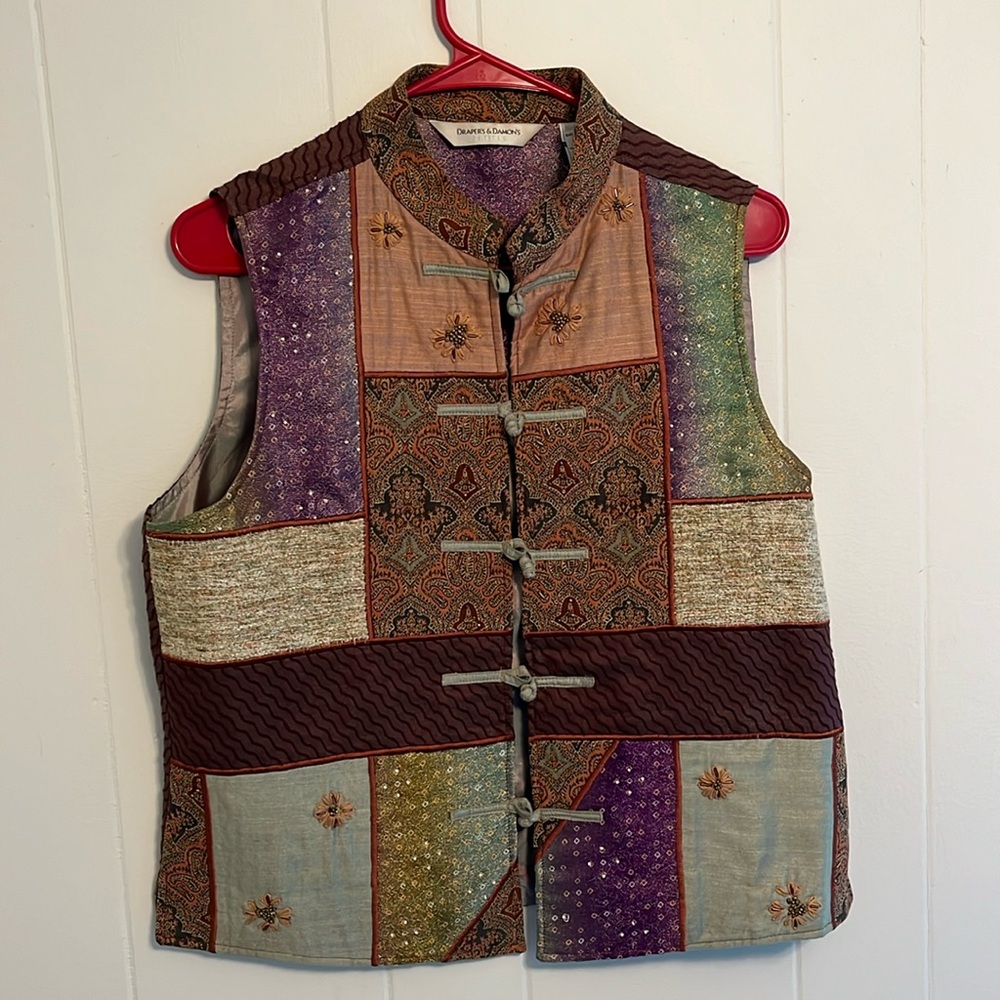 Draper’s & Damon’s Multi-colored Vest PETITES